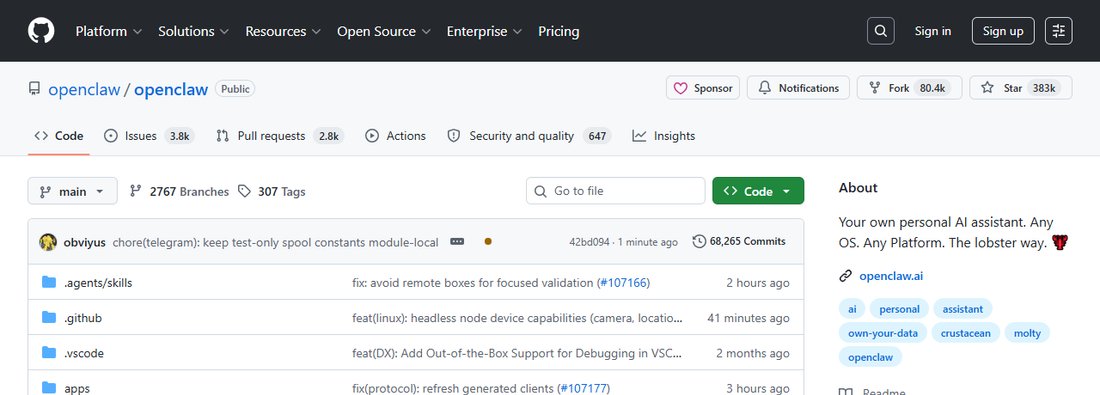 OpenClaw 官方 GitHub 專案頁